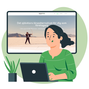 Approva Företagslån screenshot illustration