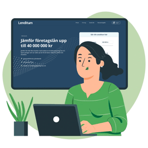 Lenditum Företagslån screenshot illustration