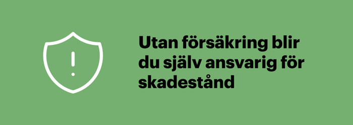 Utan bilförsäkring blir du personligen ansvarig för att betala skadestånd efter en olycka.