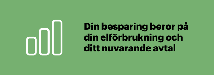 Besparingen på nytt elavtal beror på förbrukning och nuvarande avtal
