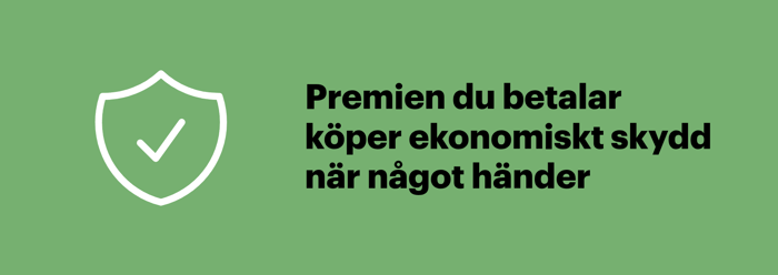 Hos ett försäkringsbolag betalar du en premie i utbyte mot ekonomiskt skydd om något skulle hända.