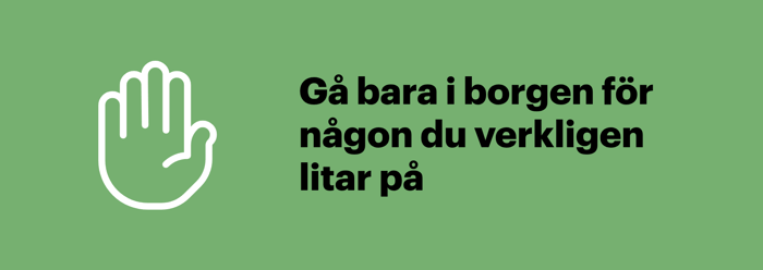 Illustration som påminner om att bara gå i borgen för någon du litar på, eftersom det påverkar din egen kreditvärdighet.