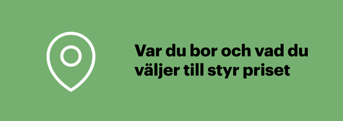 Priset på en hemförsäkring styrs av var du bor och vilka tillägg du väljer