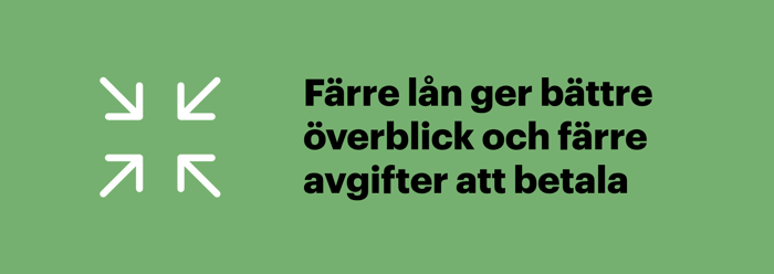 Färre lån ger bättre överblick och färre avgifter att betala