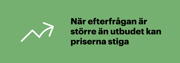 Hög efterfrågan kan få priserna att stiga