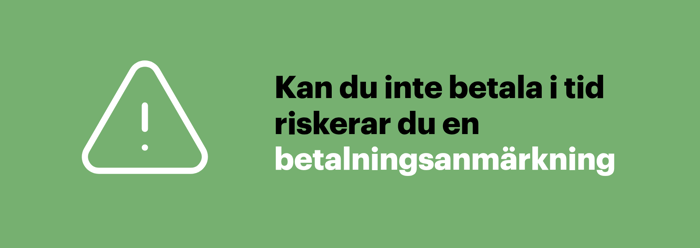 Även lån som är lätta att få kan ge en betalningsanmärkning om du inte betalar i tid.