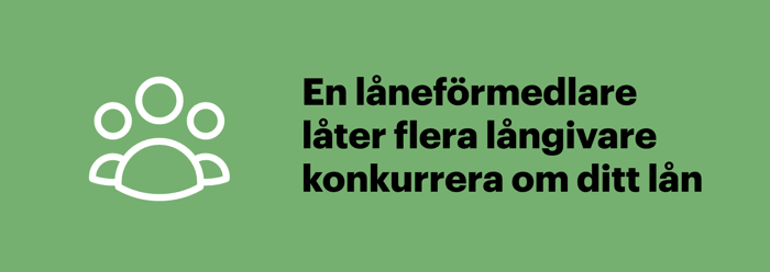 Via en låneförmedlare kan flera långivare konkurrera om ditt privatlån.