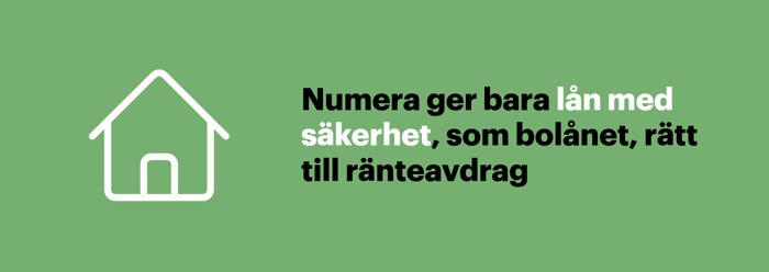 Bara lån med säkerhet ger ränteavdrag